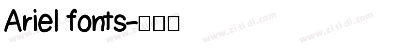 Ariel fonts字体转换